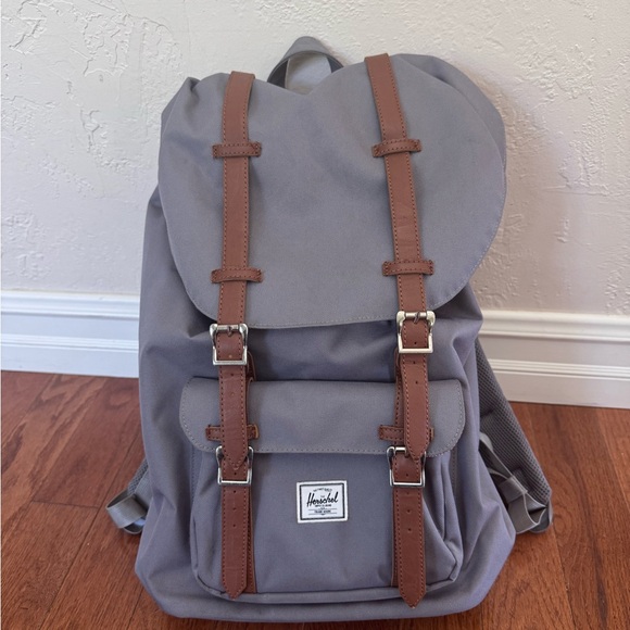 Herschel Supply Company Gray Backpack with Tan Straps